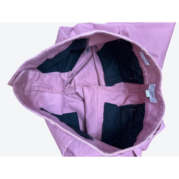 LOFT Outlet Mauve Modern Roll Cuff Chino Cotton Spandex Blend Size 10 - Picture 7 of 7